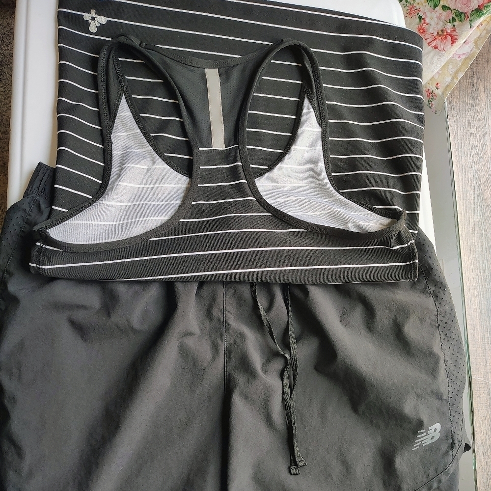 New Balance athletic shorts 5 inch adjustable straps activewear lightweight L. - Picture 3 of 16
